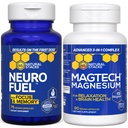 NATURAL STACKS MagTech Magnesium + NeuroFuel Nootropic Bundle - Supports Relaxation, Focus & Brain Health* - 165 Total Capsules