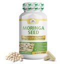 Organic Veda Moringa Seed Capsules - Omega 3, 6, 9, Antioxidants, Vitamins, Amino Protein Rich Organic Moringa Capsule - The Miracle Tree Vitality, Energy & Focus Supplement for Men & Women, 120 ct
