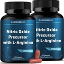 L-Arginine 3000mg Nitric Oxide Supplement for Men and Women – Non-GMO Vegan Capsules with Beet Root for Circulation, Endurance, Energy, Stamina, Performance and Workout – 180 Caps
