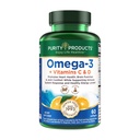 Purity Products - Omega-3 Plus Vitamin C & D, 60 softgels