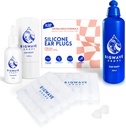 Ear Care Bundle - Includes Ear Drops, Ear Wash & Silicone Ear Plugs - for Swimmers, Athletes, Divers, Travelers - Ear Care Products for Men, Women, Kids & Adults - Best Swimmer Gift
