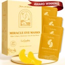 LE GUSHE Gold Under Eye Patches for Puffy Eyes and Dark Circles (20 Pairs) - Hydrating Collagen Under Eye Masks with Snail Mucin - Soothing Puffy Eyes Treatment for Women & Men - Bridesmaid Gifts