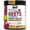 Force Factor Total Beets Ultimate Heart Health Blood Pressure Support with CoQ10, Beet Root Powder, Grape Seed Extract, Blood Pressure Supplement for Circulation, Black Cherry, 30 Servings