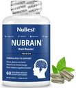 NuBrain Booster - Brain Supplement for Brain Booster, Memory, Focus & Clarity Support with St. John’s Wort, Ginkgo Biloba, Bacopa & More - 60 Vegan Capsules | 1 Month Supply