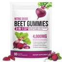 Beet Root Gummies, Zero Sugar | 8 in 1 Beet Root Extract with CoQ10 & Grapeseed Extract for Blood Pressure, Heart Health, Energy Level Suport, Promoting Nitric Oxide, W/ Vitamin B12, C| 90 Chews