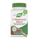 Nature's Way 5-Mushroom Blend, Includes Lion's Mane, Shiitake, Reishi, Maitake, and Chaga, Traditional Mushroom Supplement 1,000 mg per 2-Capsule Serving, Vegan, 60 Capsules