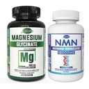 ZYY Magnesium Glycinate 1000mg & NMN 18000mg per Bottle, 300mg per Serving | Chelated & High Absorption Mineral | Real Nicotinamide Mononucleotide, Anti Aging