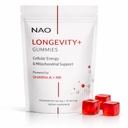 NAO Urolithin A Gummies for Healthy Aging, Cellular Energy & Mitochondrial Support – NAD+ Booster with NR, PQQ, L-BAIBA & L-Ergothioneine – for Adults 30+ – Sugar Free, Vegan, Non-GMO, 60 Count