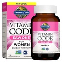 Garden of Life Vitamin Code Raw One for Women, Once Daily Women's Multivitamin - 75 Capsules, One a Day Vitamins Whole Food Iron, Probiotics for Digestive Health, Gluten Free Vegetarian, (Pack of 6)