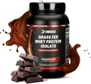 DMoose Grass Fed Whey Protein Powder - for Muscle Growth & Recovery, Naturally Sweetened & Flavored, Rich in Amino Acids, Fast Absorbing Performance Formula (2 Lbs, Chocolate)