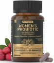 Probiotics for Women - 100 Billion CFU, 11 Strains with Organic Prebiotics, Cranberry Extract, D-Mannose - Women’s Probiotic for Digestive, Vaginal, Urinary Health & pH Balance - Non-GMO, 60 Capsules