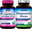 Innate Vitality Women’s Probiotics & Magnesium Malate Bundle, Gut Health, Vaginal pH & Energy Support, 120 Billion CFU Probiotic + 230mg Magnesium
