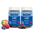BeLive 5-HTP Gummies – 2 Pack - 120 Ct I 5HTP Calming Gummies for Heightened Focus, Relaxation & Rest for Adults | Vegan - Mixed Berries Flavor