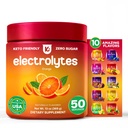 Keppi Electrolytes Powder – Orange Flavor 50 Servings – Electrolytes Powder No Sugar with Potassium, Magnesium, Sodium – Sugar Free Electrolytes for Keto, Fasting & Hydration – Clean Electrolyte Drink