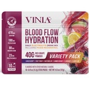 VINIA Resveratrol Electrolyte Hydration Powder Mix | Boost Blood Flow & Circulation | Sea Salt, Coconut Water Potassium, Magnesium, Informed Sport Certified