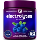 Keppi Electrolytes Powder – Blue Raspberry 50 Servings – Zero Sugar Electrolytes with Potassium, Magnesium & Sodium – Clean Electrolyte Powder - Fasting & Keto Friendly - Hydration & Daily Energy
