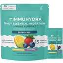 Electrolyte Powder Packets – Sugar Free Daily Hydration Drink Mix with 15 Essential Nutrients – Lemon Lime & Berry Variety Pack – 30 Stick Packs