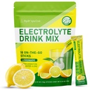 Electrolytes Powder Packets - Sugar Free, Naturally Flavored, 10 Electrolyte & Vitamins Electrolyte Drink Mix - Lemonade Flavors, Keto Friendly, Vegan, Non- GMO, 18 Packets