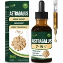 Astragalus Root Extract Herbal Drops for Immune System Support, Immunity Health & Energy Boost Tincture Supplements with Rhodiola Rosea, Echinacea, Elderberry, Reishi, Ginseng. Huang Qi. 2oz