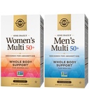 SOLGAR One a Day 50+ Plus Women & Mens Bundle: Daily Women's Multi 50+ Whole Body Support, 60 Servings + Daily Men's Multi 50+ Whole Body Support, 60 Servings