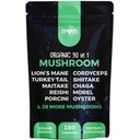 MOM NUTRIX 30 in 1 Ultimate Mushroom Supplement - 180 Mushroom Capsules, Organic - Lion’s Mane, Cordyceps, Chaga, Reishi, Turkey Tail, Mitake, Shiitake & More - Brain & Immune Support