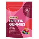 OAKA Protein Gummies, 20g Protein per Day, Zero Sugar, Mixed Berries Flavor, Daily Protein Chews for Hair, Skin & Nails, 60 Gummies