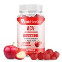 Peakhealth Apple Cider Vinegar Gummies with Vitamins - Delicious Apple Flavor for Women's Health, Metabolism Support & Digestive Wellness, 1000mg ACV with B12, B6, Folic Acid, 60 Vegan Gummies