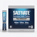 Raw Unflavored Electrolyte Packets | 800mg Sodium | Zero Sugar & Stevia Free Electrolytes Powder | Hydration for Sweat Recovery, Fasting, POTS | Makes 32 Fl Oz (Pack of 8) | Made in USA