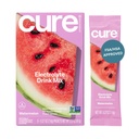 Cure Hydration | Plant-Based Electrolyte Drink Mix | No Added Sugar | FSA-HSA | Dehydration Relief Powder Made with Coconut Water | Non-GMO | Vegan | Box of 8 Packets - Watermelon