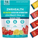 16 Sticks Electrolytes Powder Packets Sugar Free Hydration Packets, 4 Flavors Liquid Daily IV Electrolyte Drink Mix, Instantly Hydrating & Party Recovery with 6 Electrolytes & 5 Vitamins
