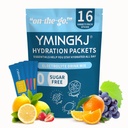 Electrolyte Powder Packets with 2 Billion CFU Probiotics - 1000mg Sodium for Rapid Hydration & Recovery - Sugar-Free Drink Mix with Pink Himalayan Salt, B-Vitamins, Zinc & Magnesium - 16 Stick Packs