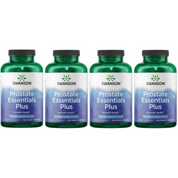 Swanson Prostate Essentials Plus Herbal Supplement for Men Over 40 Seeking Urinary and Prostate Health (180 Veggie Capsules, 4 Pack)