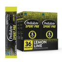 Pedialyte Sport Pro Electrolyte Powder, 6 Key Electrolytes for Muscle Support, Fast Hydration for Before, During, & After Exercise, Lemon Lime, 36 Powder Packets
