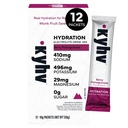 Kyhv Nutrition Hydration Electrolyte Drink Mix Powder Stick Packs - Berry Pomegranate - Balanced Sodium, Potassium, Magnesium, Coconut Water, Vitamin C, Monk Fruit Sweetener (12 Packets)
