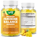 Premium Feminine Balance Gummies for Women's Immune Health, Hawaiian Pineapple Gummies Support pH Balance & Immune Support, Vegan, Gluten-Free, 60 Gummies ﻿