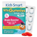 KIDS SMART Brain Booster Gummies for Kids, Omega 3 Fish Oil DHA + EPA – Sugar Free Gummy Supplement, Supports Healthy Brain Development – Gluten Free, Dairy Free, Non-GMO | for Children 2+, 27 Count