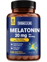Melatonin 20mg Vegan Tablets, Extra Strength Sleep Supplement, Non-Habit Forming, Support the Body’s Natural Sleep Cycle, 120 ct