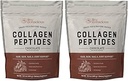 Live Conscious Collagen Peptides Powder - Chocolate Collagen Powder - Hair, Skin, Nail, and Joint Support - Type I & III Grass-Fed Collagen Supplements for Women and Men (2-Pack)