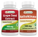 Best Naturals Grape Seed Extract 400 mg & Nattokinase 100 Mg