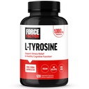 Force Factor L Tyrosine Stress Relief Supplement, L-Tyrosine Brain Health Supplements for Adults, L-Tyrosine 500mg Capsules, Free Form, Vegan, No Gelatin, Non-GMO, 120 Capsules