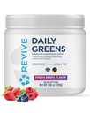 Revive MD Daily Green Powder Superfood (Fresh Berry) - Supergreens Powder to Support Energy Levels - Green Juice that Improves Fiber Intake - Vegetable Supports Digestion and Gut Health (30 Servings)