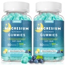 Magnesium Glycinate Gummies, 500mg Sleep for Men & Women, Promotes Relaxation, Muscle Support, Chewable Magnesium, No Melatonin, Natural Strawberry Flavor, 120 Count