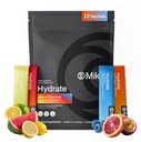 Mikra Hydrate Electrolytes Powder Packets - Variety Pack, Sugar Free Hydration Powder Sticks, Naturally Flavored Electrolyte Drink Mix for Needed Hydration Support, Daily Wellness and Workout, 12 Pack