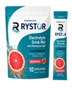 Electrolyte Drink Powder 10 Stick Packets – with Himalayan Salt, Zero Sugar, No Artificial Colors/Dyes, No Erythritol. Keto & Paleo Friendly