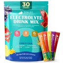 Juicy Splash 30 Packs Sugar Free Electrolytes Powder w/Natural Flavor, Liquid Daily IV Recharge+Tech. Mix 5 Electrolyte for Balance, Raw Seasalt Hydration Packets for GF, Vegan, Non-GMO, Keto