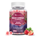 Migcopat Brain Supplements for Memory and Focus Gummies | Nootropic w/Bacopa Monnieri, Lion’s Mane, Ginkgo & 10-in-1 Mushroom Complex | Mental Clarity & Cognitive Support | Strawberry Flavor - 60 Cts
