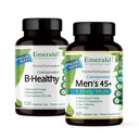 EMERALD LABS Bundle with B Healthy (120 Veg Caps) & Men's 45+ 1-Daily Multi (60 Veg Caps) - Vegan Vitamin B Complex with Full Spectrum B Vitamins - Men's Multivitamin with CoQ10, Lycopene & More
