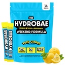 HYDROBAE Electrolyte Powder Drink Mix - Yuzu Citrus | Zero Sugar | Hydration Packets | for Nights Out and Workouts | Korean Pear, L-Theanine, Ginger, Vitamin C, B12 | 14 Servings