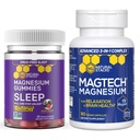 Natural Stacks Magtech + Sleep Magnesium Gummies Bundle - 4 Forms of Magnesium - Supports Relaxation and Brain Health* - 120 Pieces