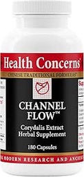 Health Concerns Channel Flow – Muscle Relaxation & Pain Support Supplement for Men & Women – Corydalis Root Extract – Chinese Herbal Formula for Headaches, Joint & Menstrual Discomfort – 180 Capsules